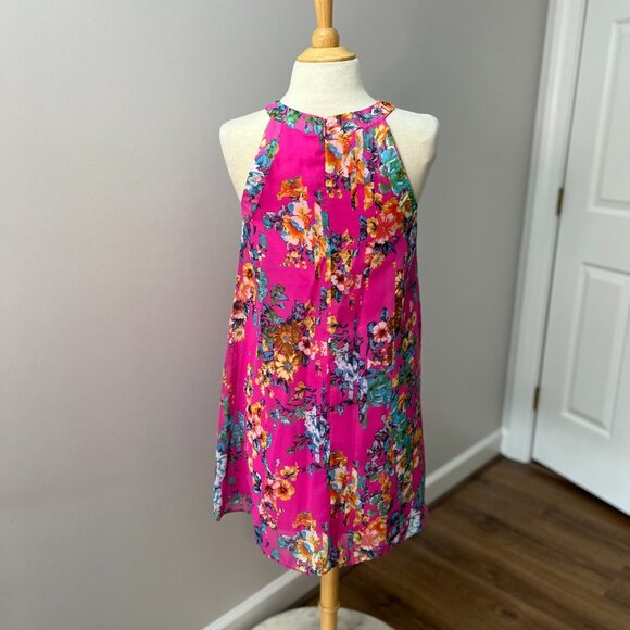 Betsey Johnson Pink Floral Tank Dress Sz 4 - Picture 12 of 12